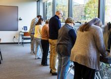 Bloomington residents voting