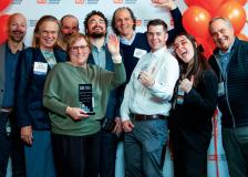 City of Bloomington receiving an MCA Award