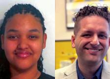 Youth HRC Member Amari Musignac (left), Planning Commission Chair Phil Koktan (right)