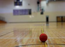 Basketball in a gym