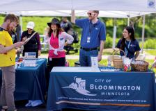 City Finance staff tabling an event
