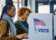 Residents voting