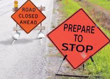 Road closed signs. ©BigStock.