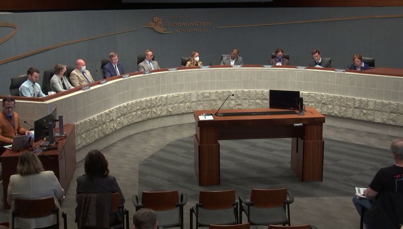 Bloomington's City Council in session.