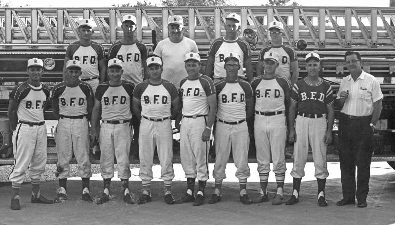 1950s Bloomington Fire Department Softball Team