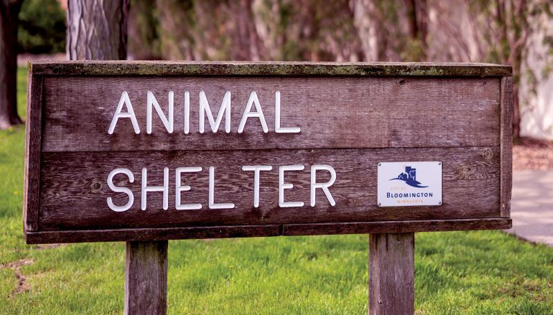 Animal shelter sign