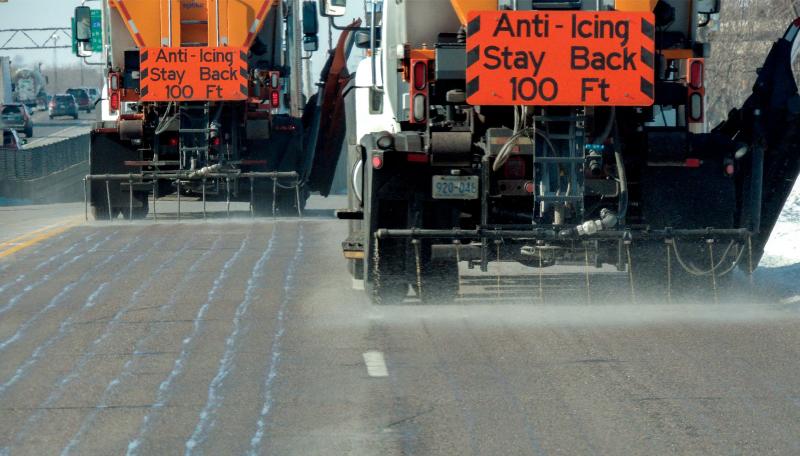 Anti-icing truck