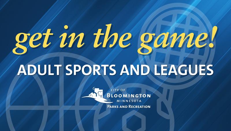Adult Sports "Get In The Game" web page banner graphic