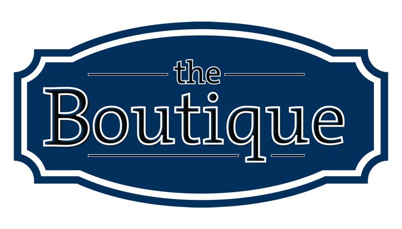 The Boutique Logo in blue