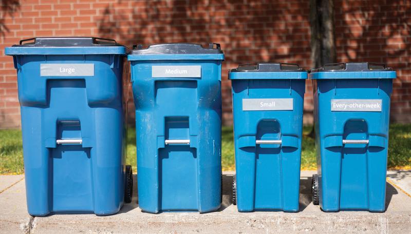 Garbage cans by size