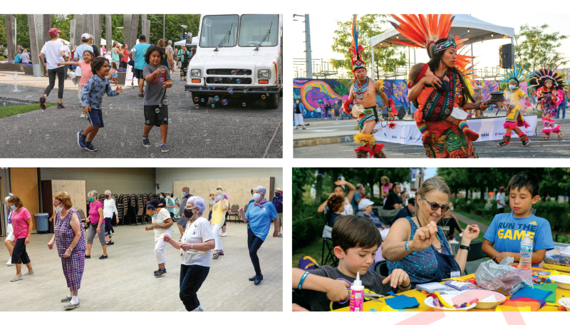 People dancing and playing
