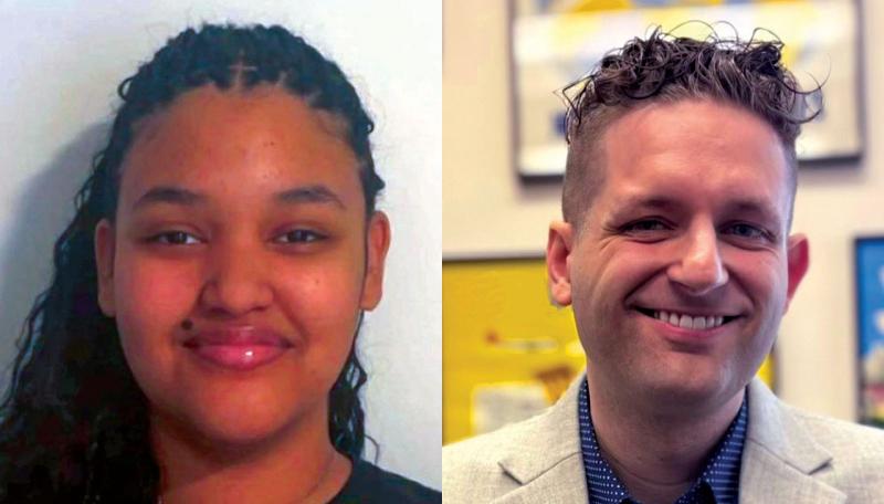 Youth HRC Member Amari Musignac (left), Planning Commission Chair Phil Koktan (right)