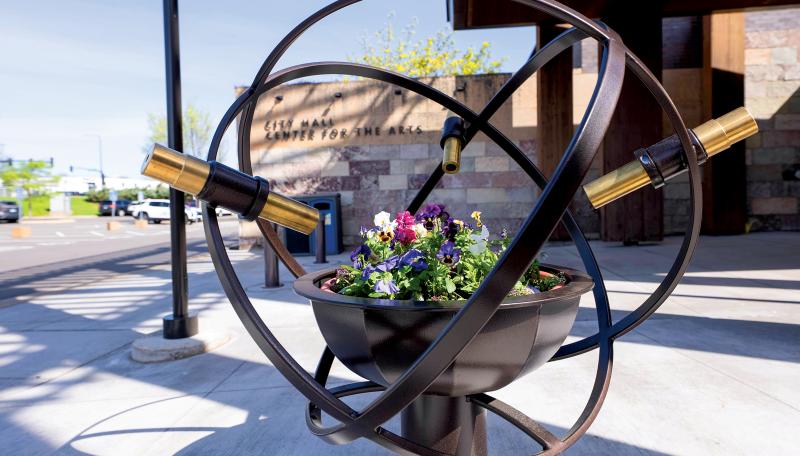 The Garden Kaleidoscope by Wisconsin-based metal sculptor Robert Anderson