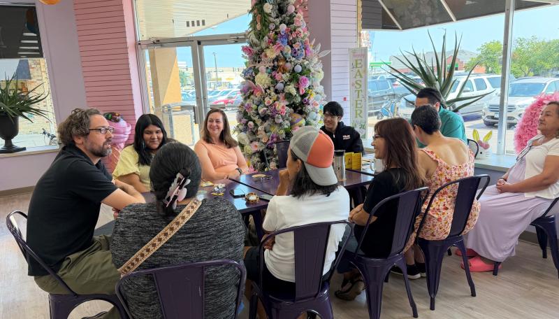 Group sitting at table