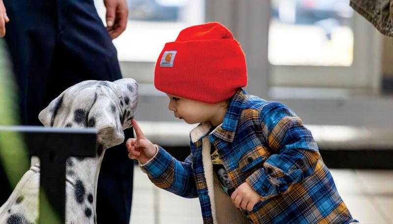 Child at the Bloomington Fire Open House