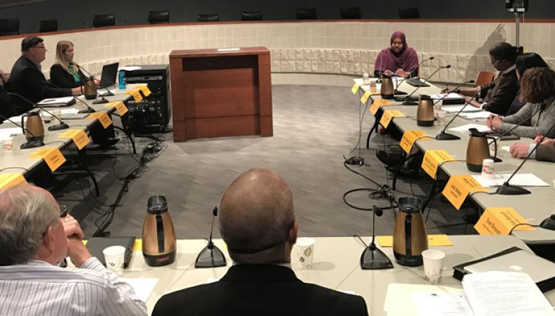 bloomington_meeting.jpg Joint council-school board meeting in progress.