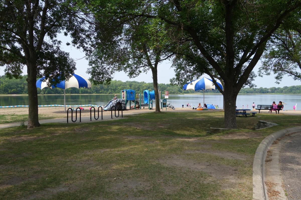 Bush Lake Beach playground and beach 2023