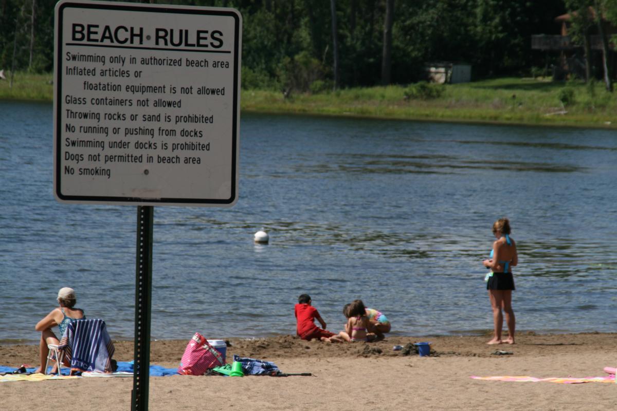 people having fun at Bush Lake Beach