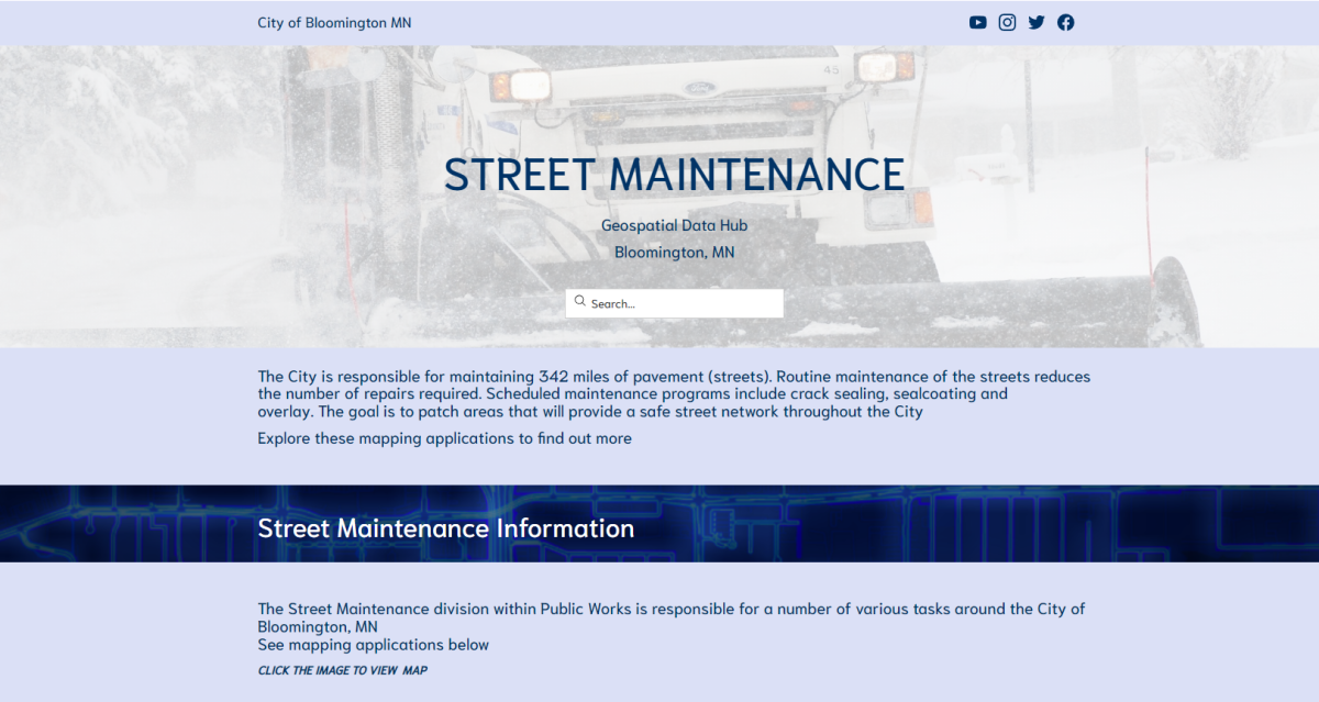 Street Maintenance GIS Hub