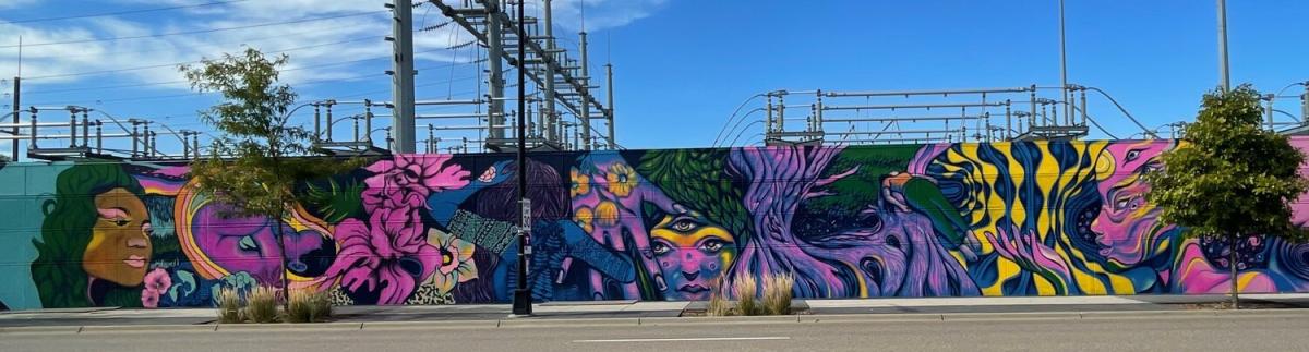 WE Mural, detail, Andres Guzman and Xee Reiter