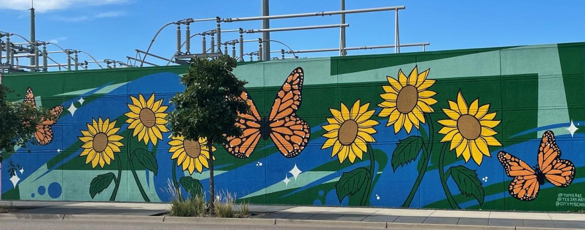 WE Mural, detail, Thomasina Topbear and Tom Jay