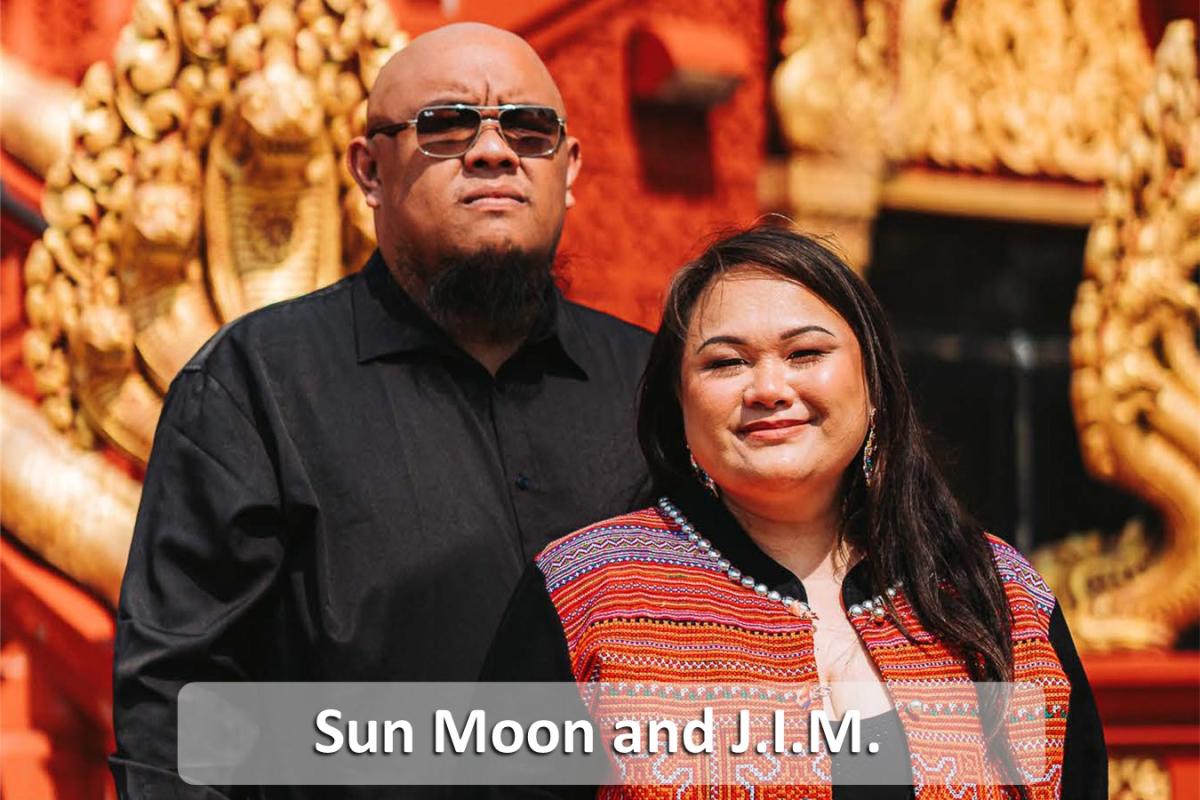 Hmong performers Sun Moon and J.I.M.