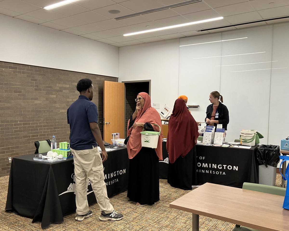 People talking in a room