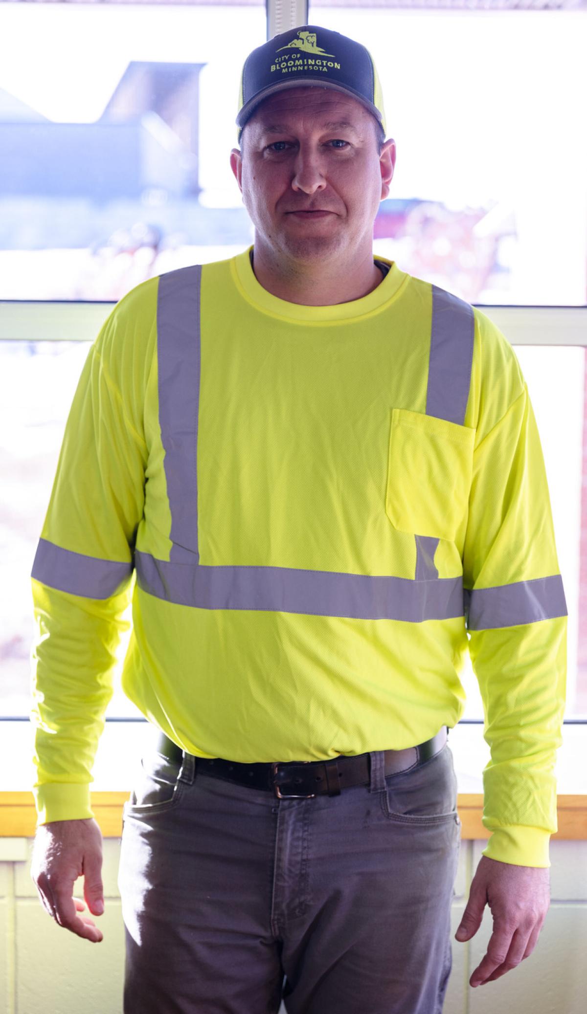 Public Works employee in a uniform.