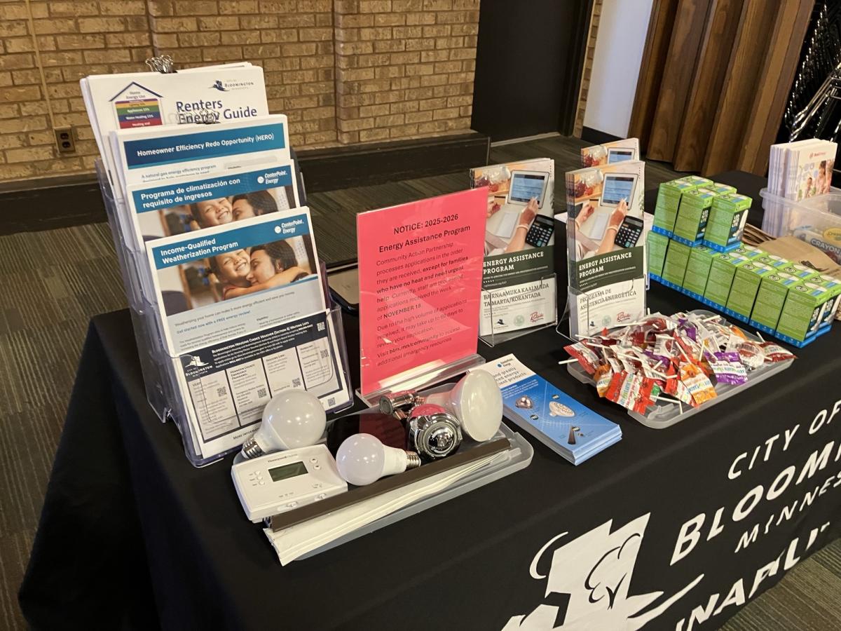 Photo of table with flyers