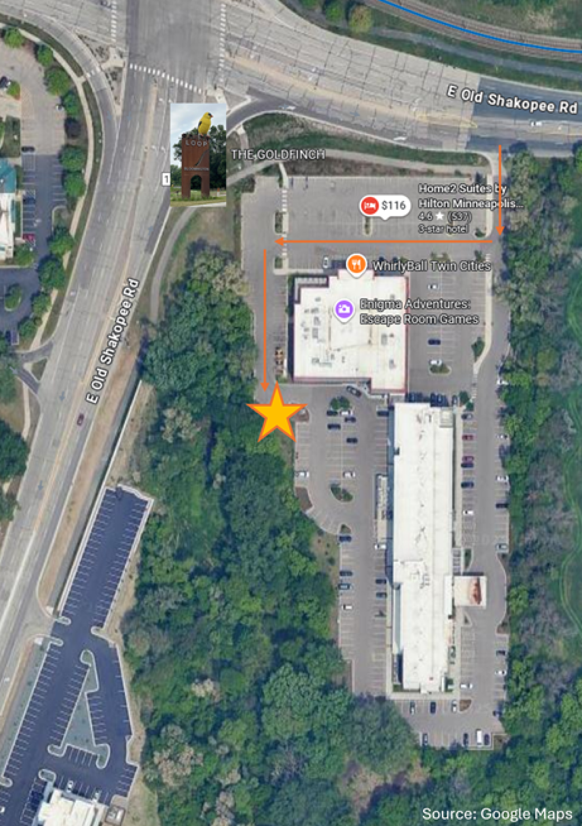Map of meeting location