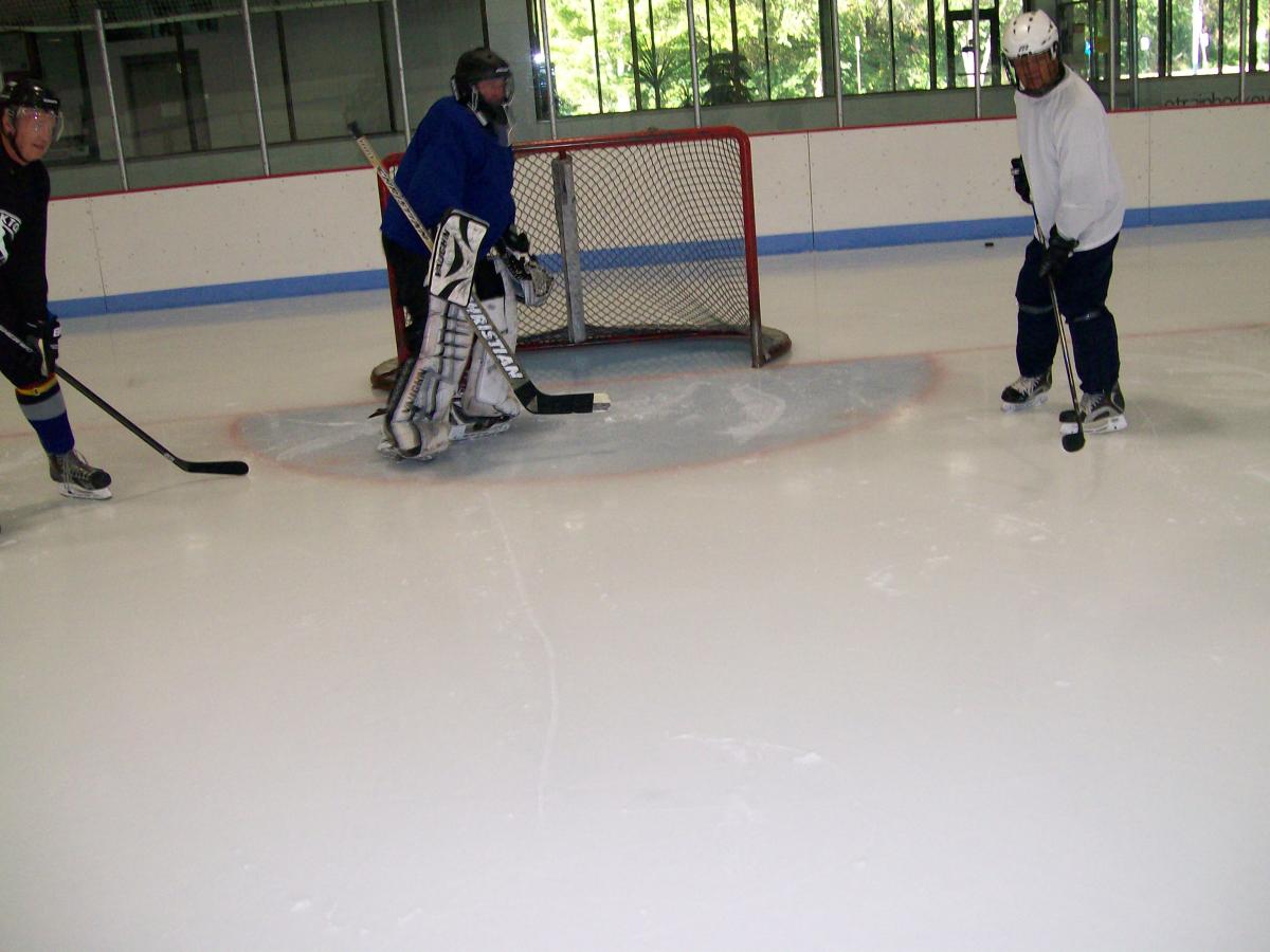 Hockey players at Ice Garden