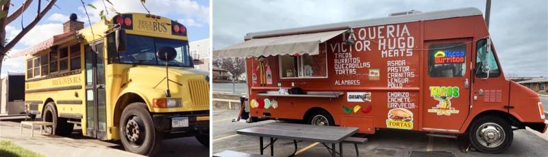 Brick Oven Bus + Taqueria Victor Hugo food trucks