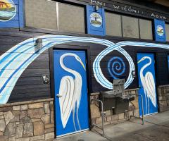 Mural in progress at Old Cedear Ave. Bridge - August 19, 2025