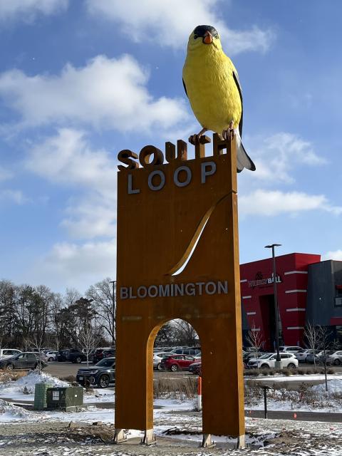 The Goldfinch Sculpture by Donald Lipski