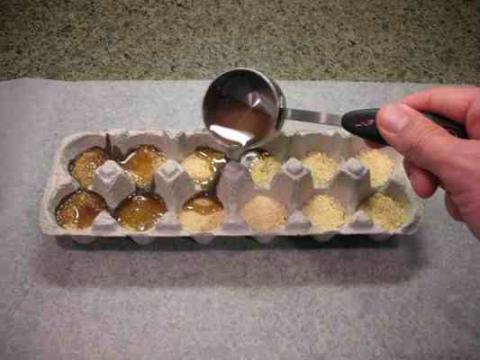 Egg carton campfire starter craft