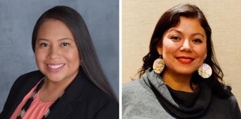 Dual photo with Leya Hale on left and Ruth Buffalo on right