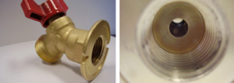 Illustration of a sill cock faucet