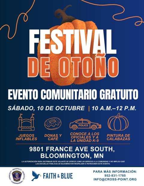 Fall Fest Oct 10 CrossPoint Spanish flyer