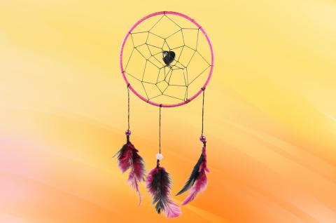 Basic dreamcatcher on a bright background