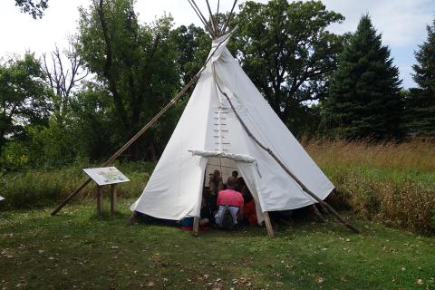 Tipi on the Minnesota River Bluff