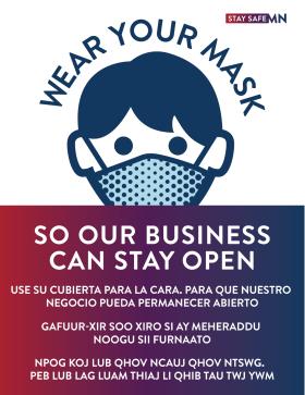 Wear your mask so our business can stay open