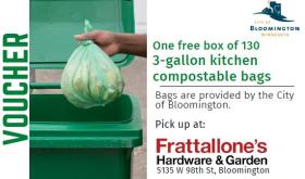 Voucher for free box of compostable bags