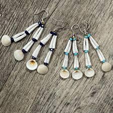Dentalium shell earrings