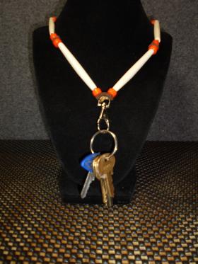 Native bone bead lanyard