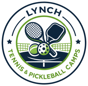 Lynch Tennis & Pickleball Camps logo with crossed tennis and pickleball rackets